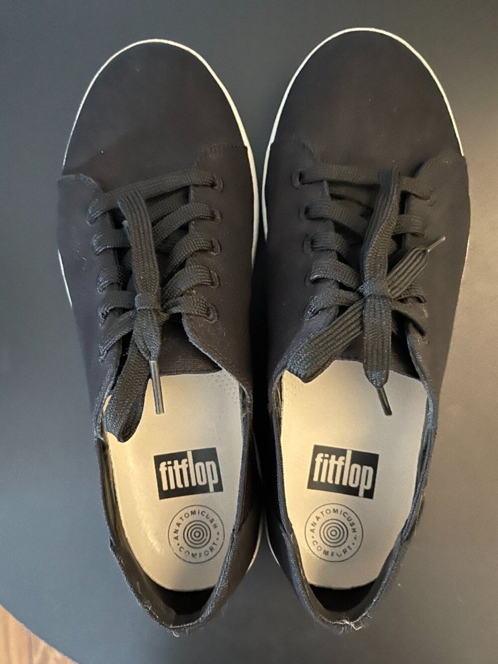 Fitflop Black Canvas Sneakers